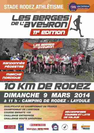 Affiche 10km Rodez 2014